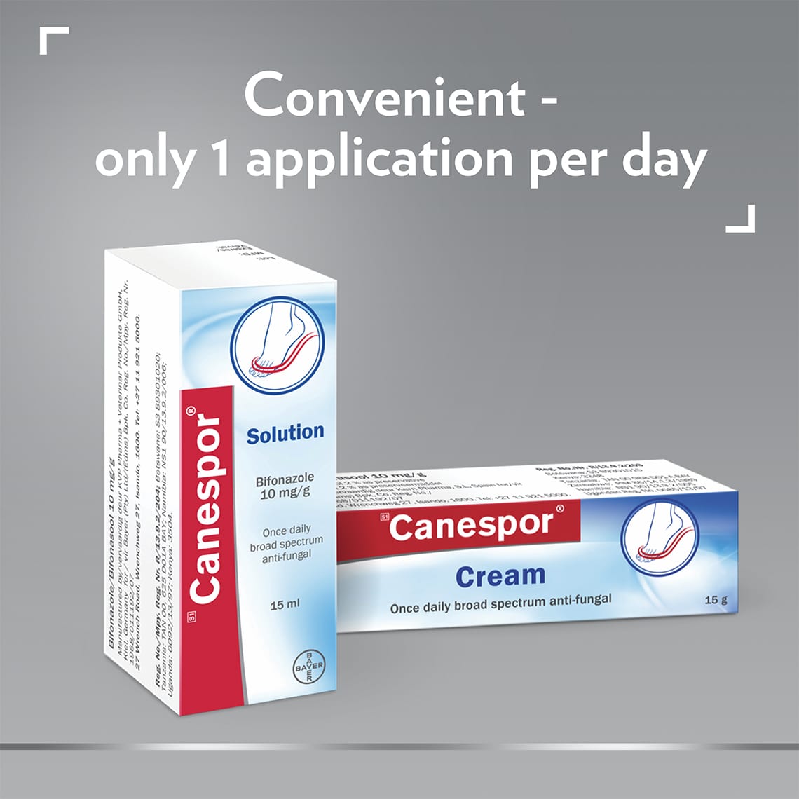 Canespor Cream and Solution Bifonazole | Canesten products